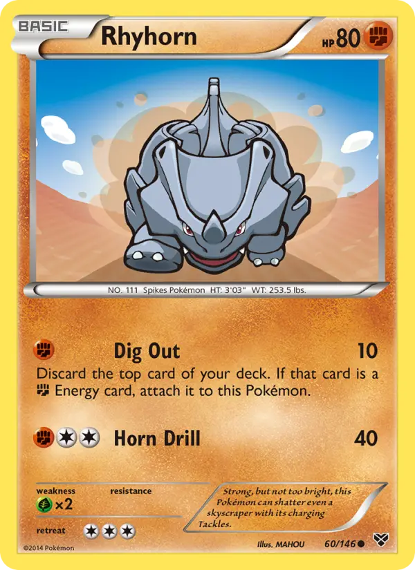 Rhyhorn — XY card #60