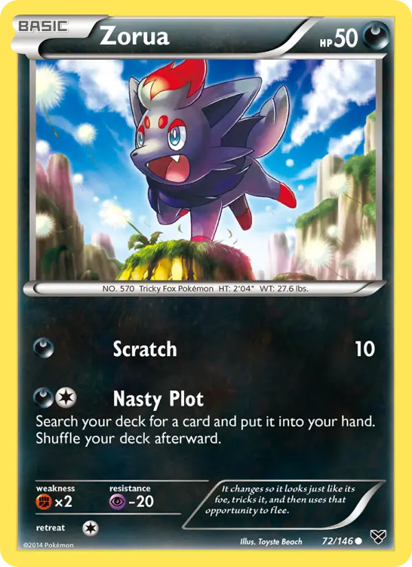 Zorua — XY card #72