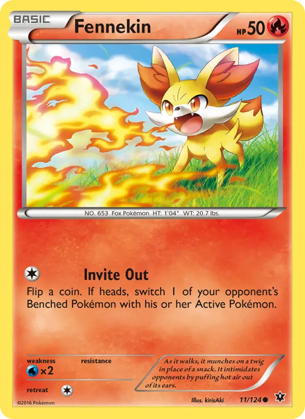 Fennekin — Fates Collide card #11