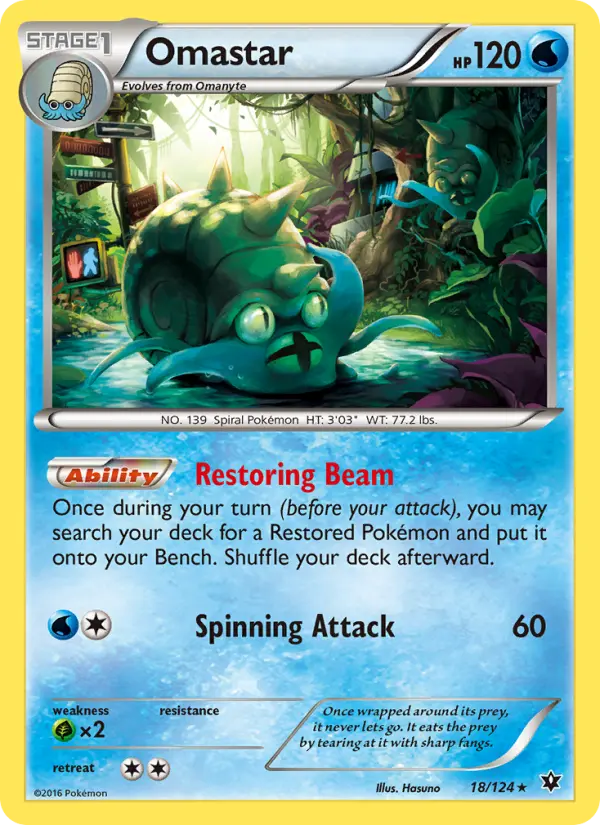 Omastar — Fates Collide card #18