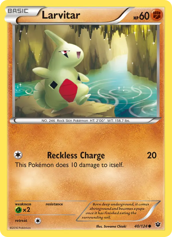 Larvitar — Fates Collide card #40