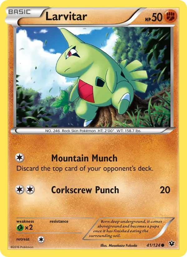 Larvitar — Fates Collide card #41