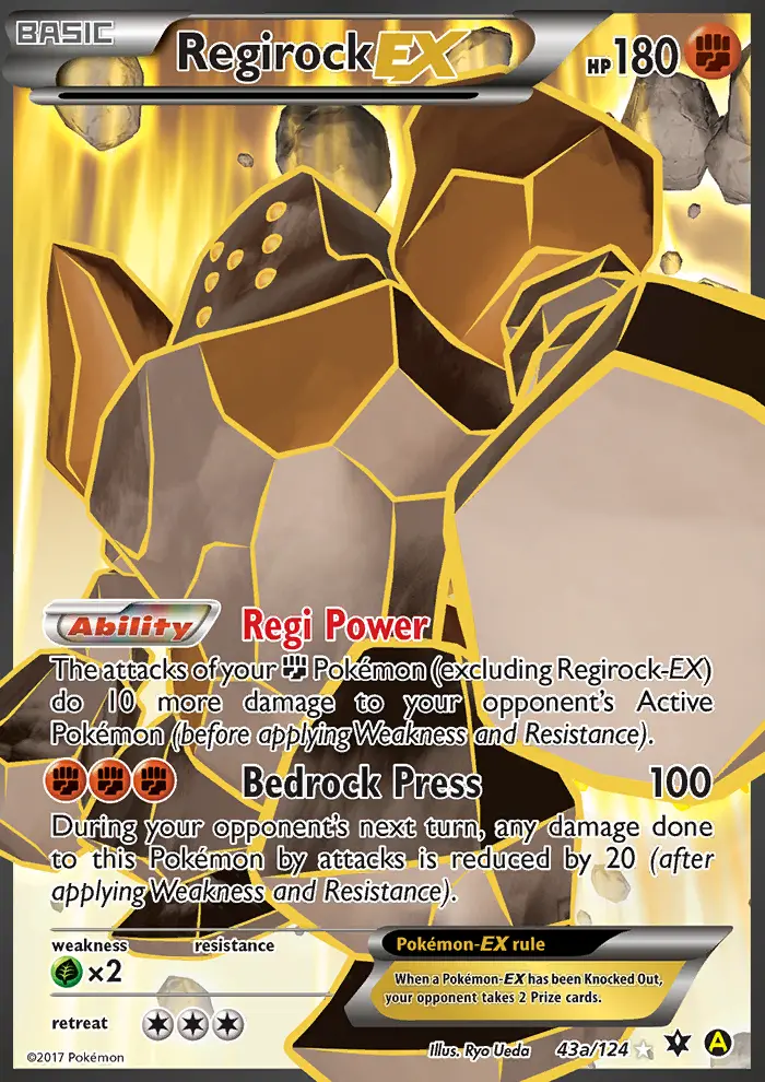 Regirock EX — Fates Collide card #43a