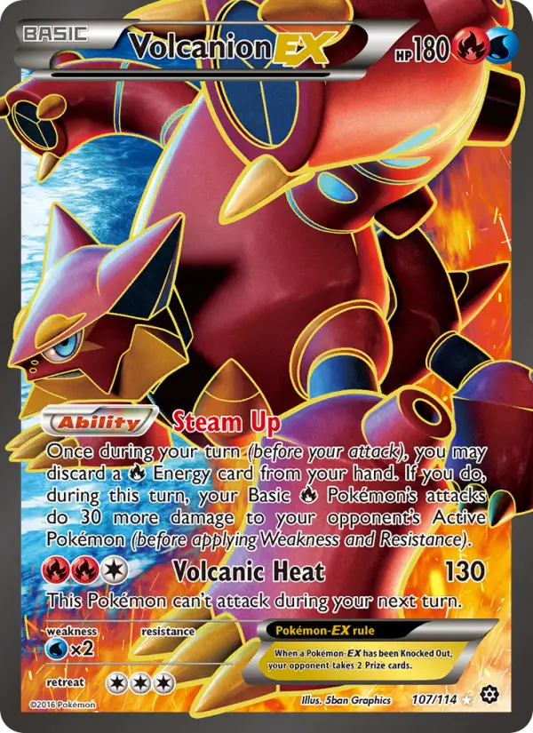 Volcanion EX — Steam Siege card #107