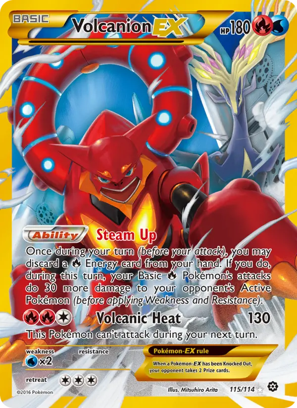Volcanion EX — Steam Siege card #115