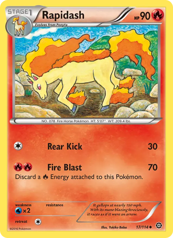 Rapidash — Steam Siege card #17
