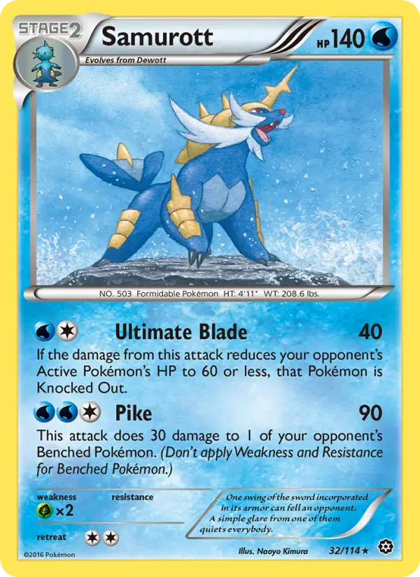 Samurott — Steam Siege card #32