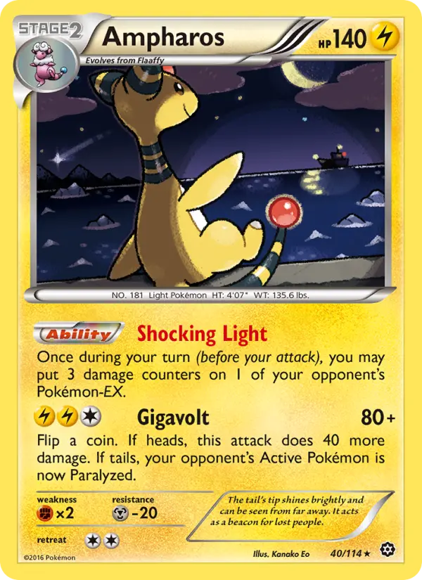Ampharos — Steam Siege card #40