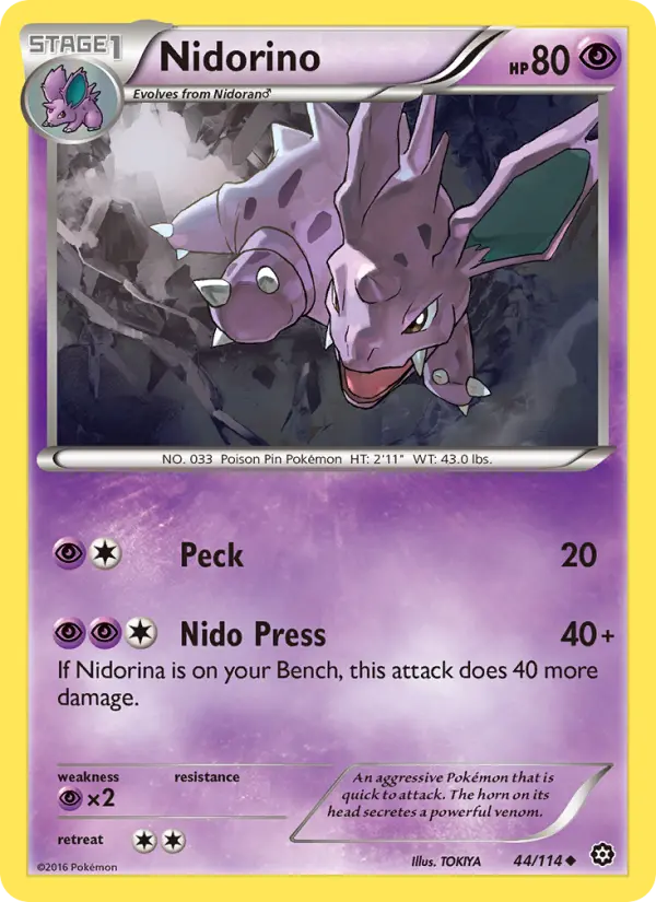 Nidorino — Steam Siege card #44