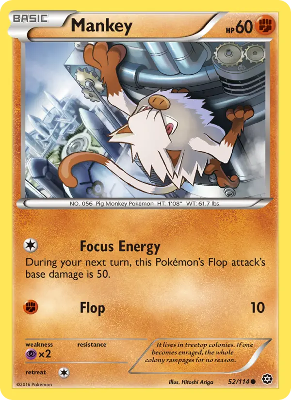 Mankey — Steam Siege card #52