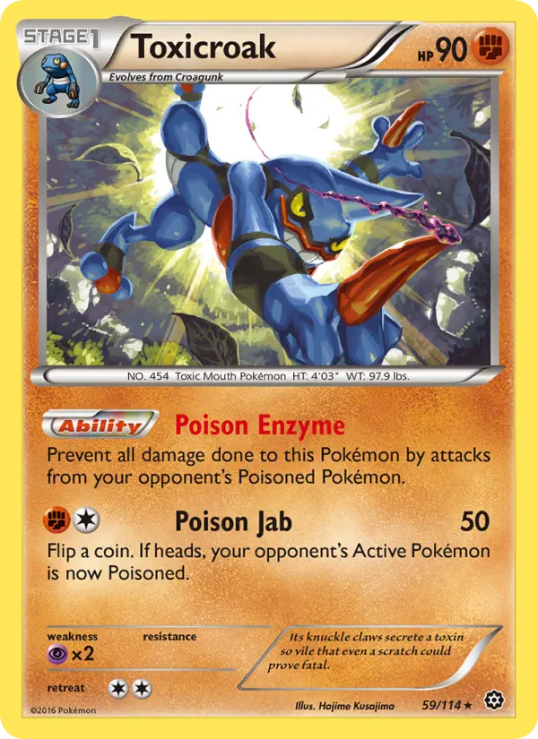 Toxicroak — Steam Siege card #59