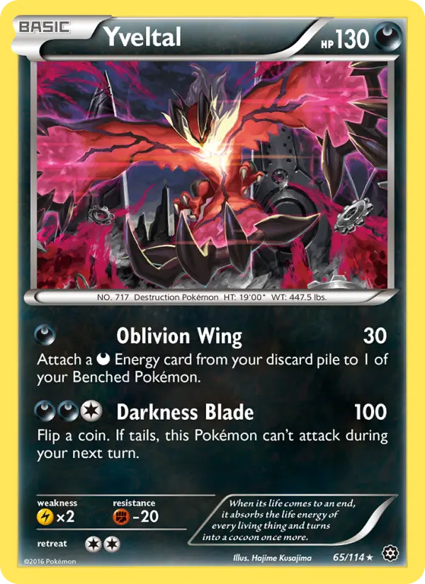 Yveltal — Steam Siege card #65