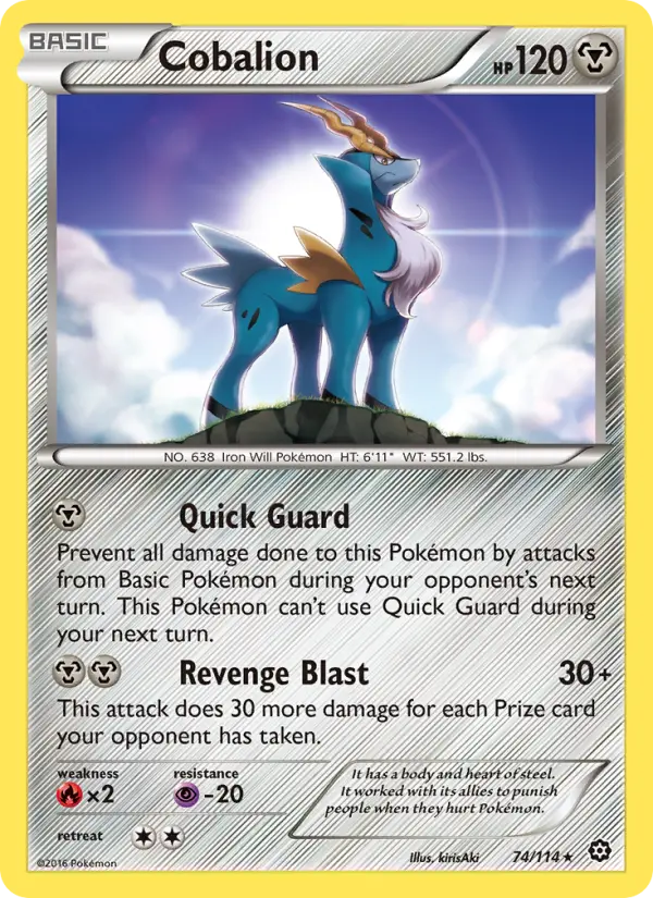 Cobalion — Steam Siege card #74