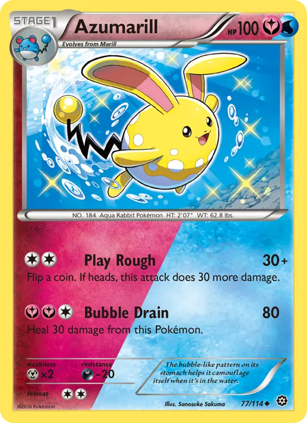 Azumarill — Steam Siege card #77
