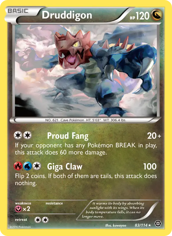 Druddigon — Steam Siege card #83