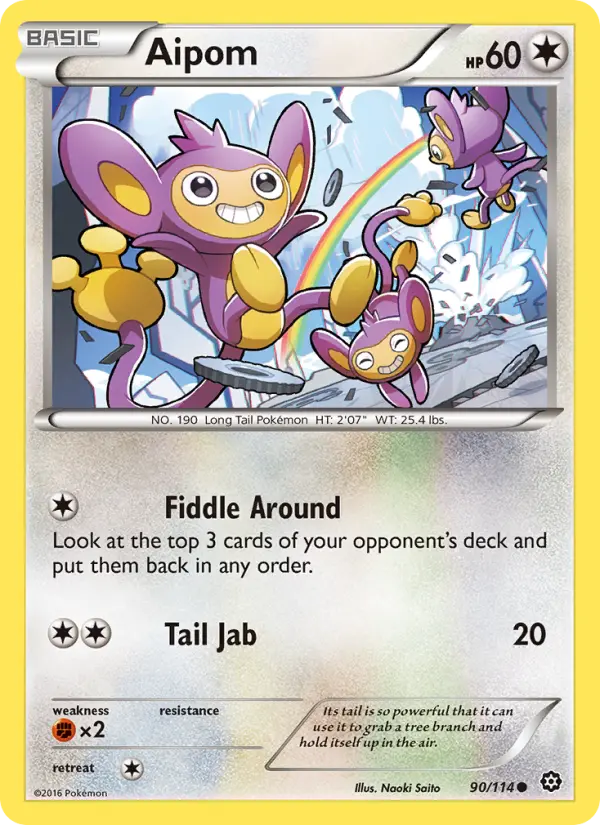 Aipom — Steam Siege card #90