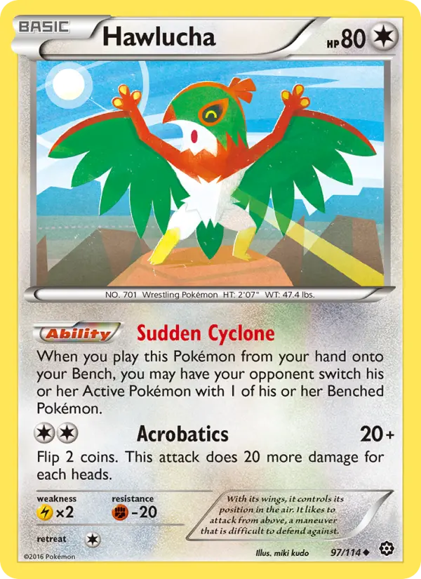 Hawlucha — Steam Siege card #97