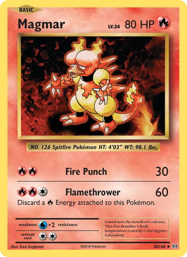 Magmar — Evolutions card #20