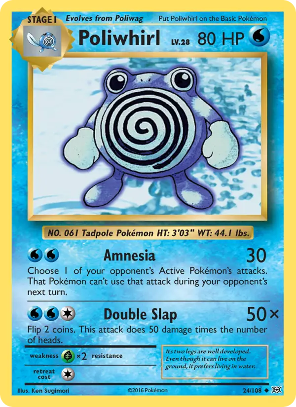 Poliwhirl — Evolutions card #24