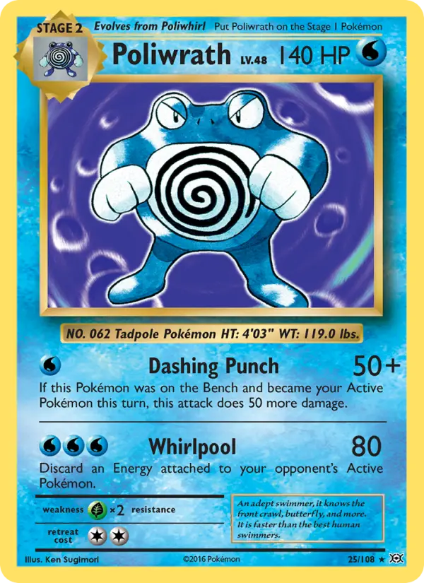 Poliwrath — Evolutions card #25