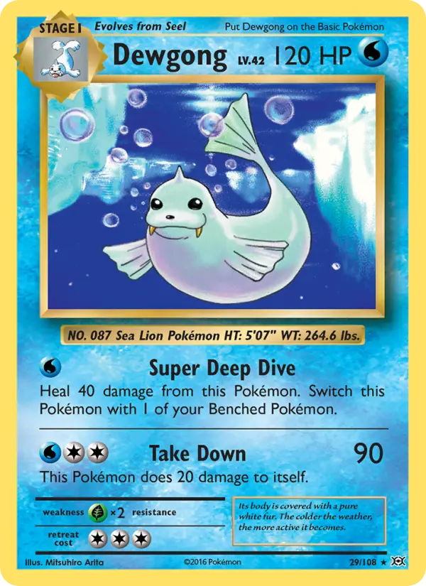 Dewgong — Evolutions card #29