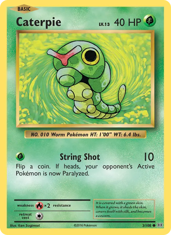 Caterpie — Evolutions card #3
