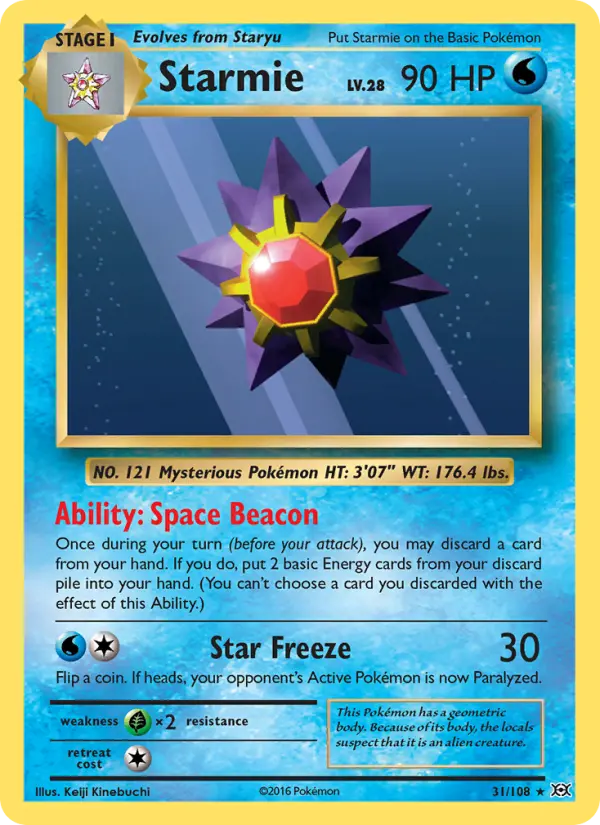 Starmie — Evolutions card #31