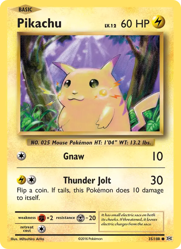 Pikachu — Evolutions card #35