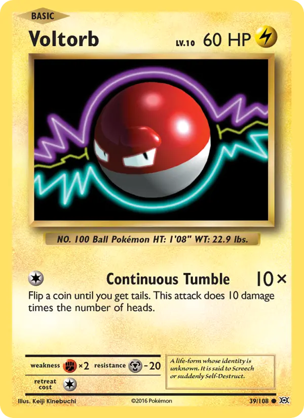 Voltorb — Evolutions card #39