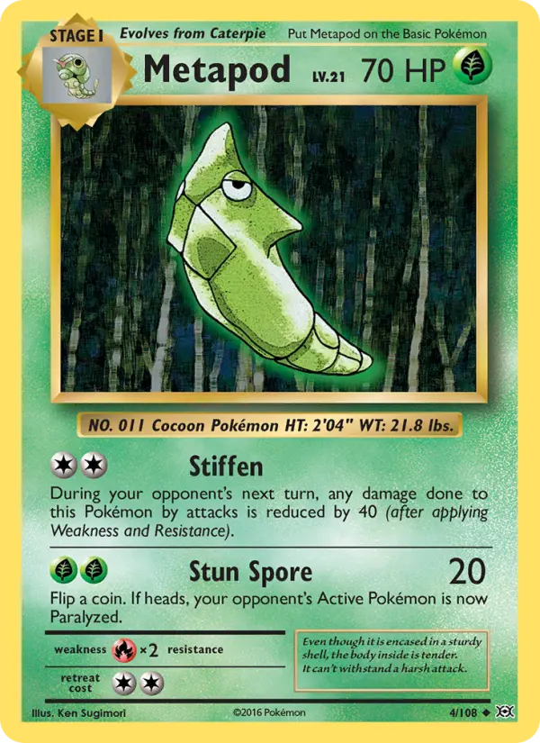 Metapod — Evolutions card #4