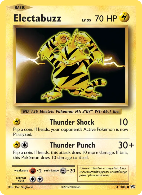 Electabuzz — Evolutions card #41