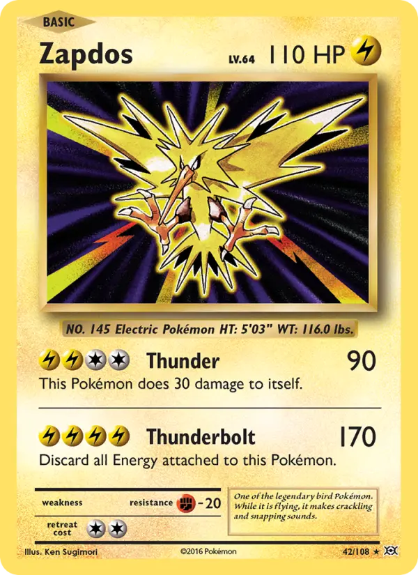 Zapdos — Evolutions card #42