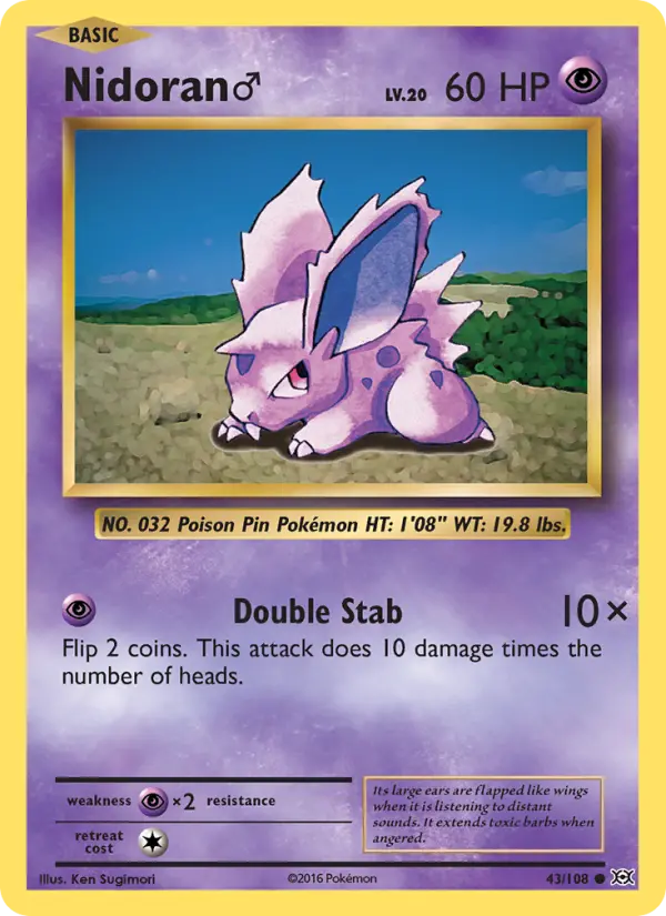 Nidoran♂ — Evolutions card #43