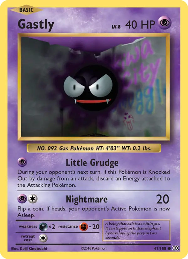 Gastly — Evolutions card #47
