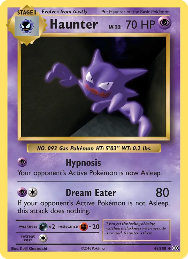 Haunter — Evolutions card #48