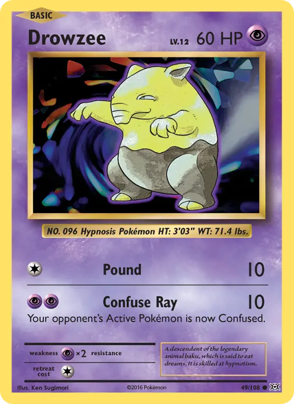 Drowzee — Evolutions card #49
