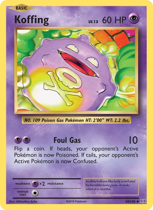 Koffing — Evolutions card #50