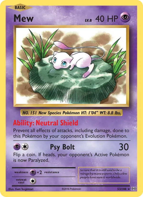Mew — Evolutions card #53