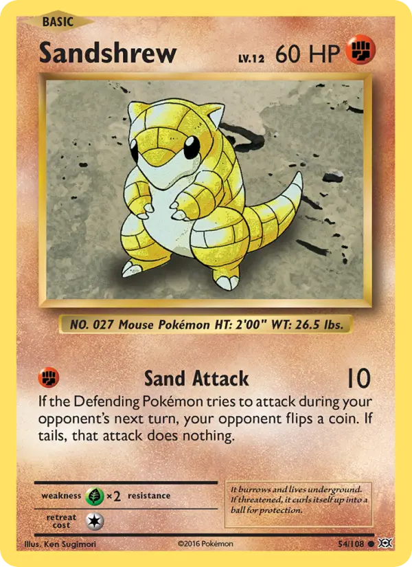 Sandshrew — Evolutions card #54