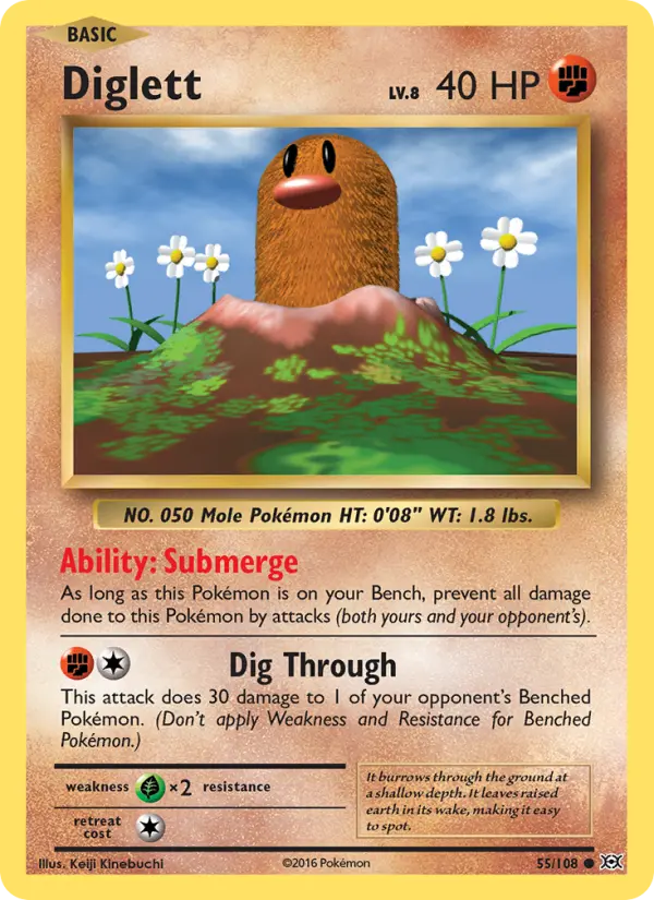 Diglett — Evolutions card #55