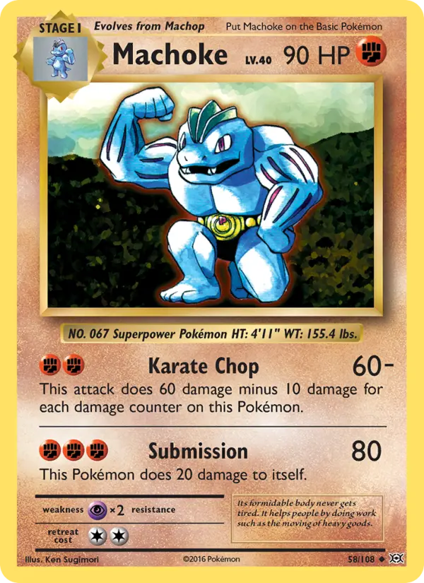 Machoke — Evolutions card #58