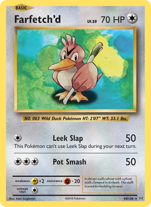 Farfetch'd — Evolutions card #68