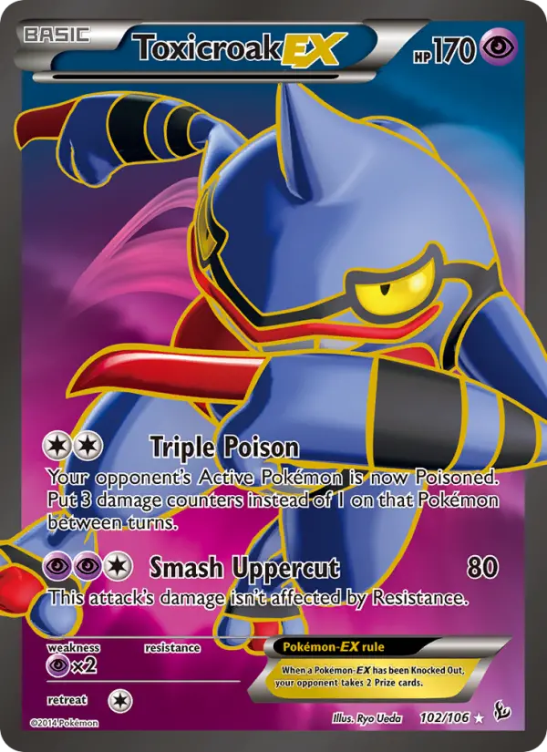 Toxicroak EX — Flashfire card #102