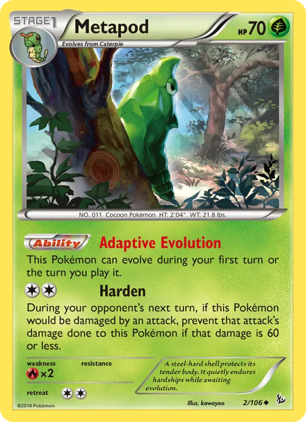 Metapod — Flashfire card #2
