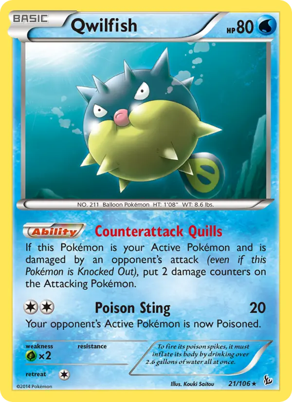 Qwilfish — Flashfire card #21