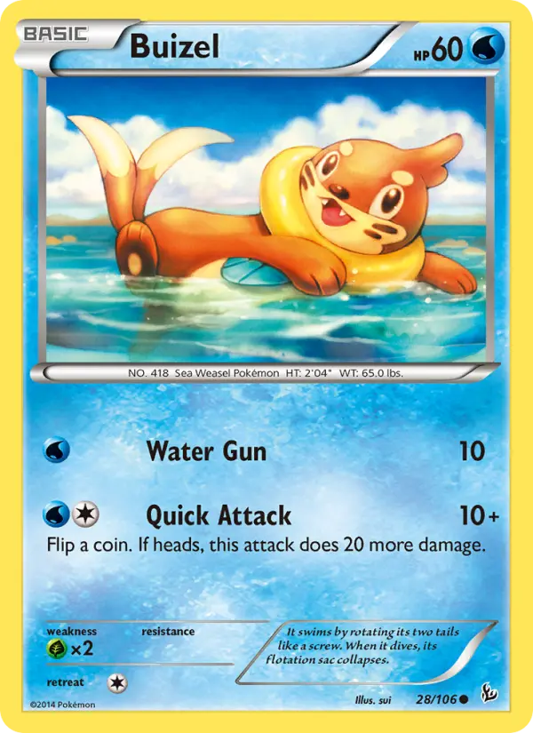 Buizel — Flashfire card #28