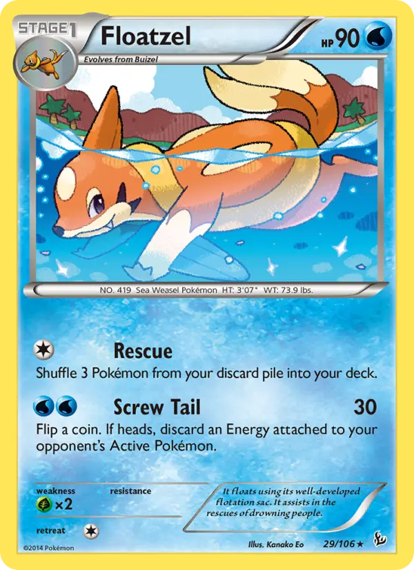 Floatzel — Flashfire card #29