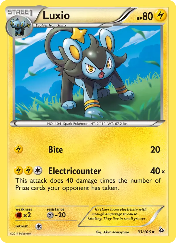 Luxio — Flashfire card #33