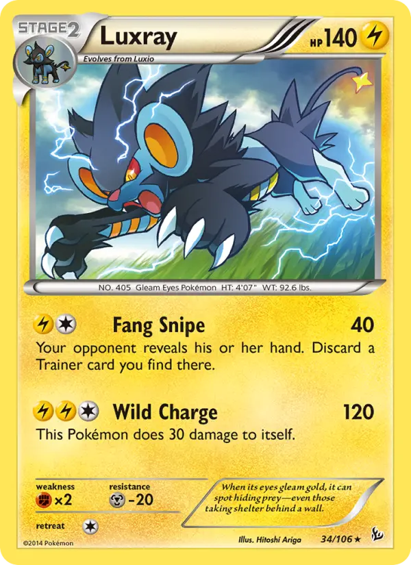Luxray — Flashfire card #34