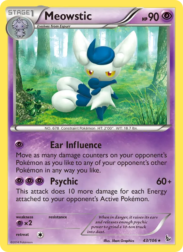 Meowstic — Flashfire card #43